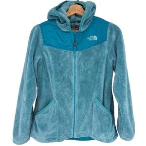 The North Face Girl's Blue Oso‎ Hooded Fleece Zip Up Jacket L 14/16